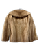 Owens Beige Mink Button Short 3/4 Sleeve Jacket Fur Beige / Est. Small