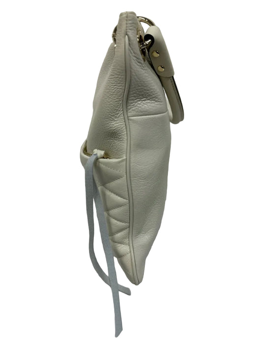 Aimee Kestenberg Cream Leather Stitch Detail Zipper Detail Gold Hardware Bag