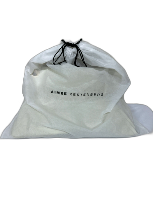 Aimee Kestenberg Cream Leather Stitch Detail Zipper Detail Gold Hardware Bag Cream / Large