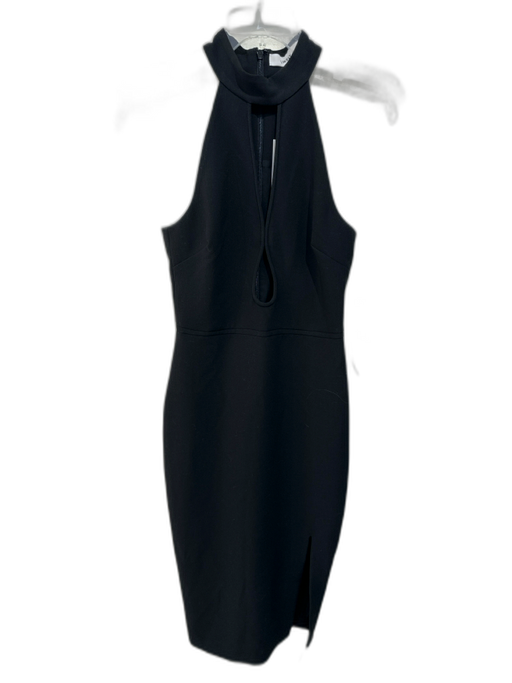 Likely Size 4 Black Polyester Blend Sleeveless Halter keyhole front Dress Black / 4