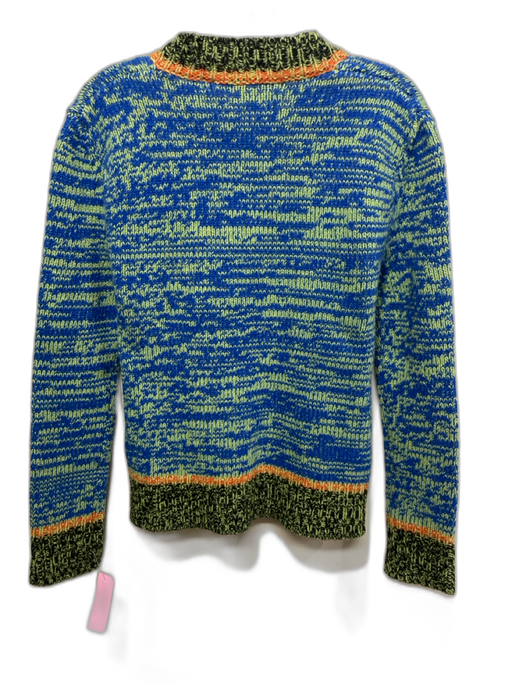 Marni Size XS / 36 Blue, Green, Orange Wool Colorblock V Neck Sweater Blue, Green, Orange / XS / 36