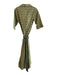 Beau & Ro Size S Green Cotton Collared Button Up Long Sleeve Checkered Dress Green / S