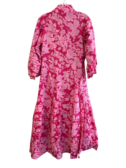 Hyacinth House Size S Pink Cotton High Collar 1/2 Button Long Sleeve Dress Pink / S