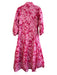 Hyacinth House Size S Pink Cotton High Collar 1/2 Button Long Sleeve Dress Pink / S