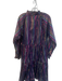 Roller Rabbit Size M Navy & Multi Cotton Tie V Neck Long Sleeve Tiered Dress Navy & Multi / M