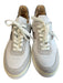 ecco Shoe Size 37 White & Gray Leather Almond Toe lace up Reptile Detail Shoes White & Gray / 37