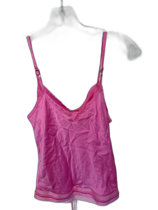 Shug! Size S Pink Silk Spaghetti Strap Elastic Waist Tassel Top Pink / S