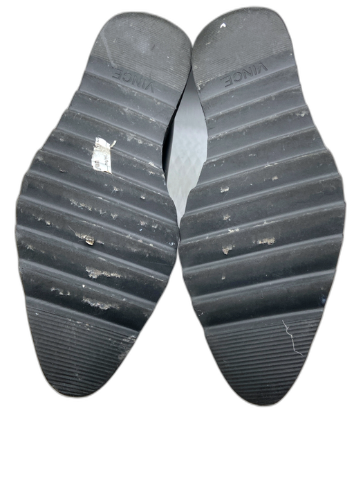 Vince Shoe Size 10 Black Leather Velcro Strap Pointed Toe Lug Sole Loafers Black / 10