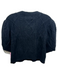 Hill House Size XL Black Acrylic Blend Knit Short Puff Sleeve Cropped Sweater Black / XL