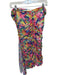 Amanda Uprichard Size S Multi Polyester Floral Sleeveless Side Gather Dress Multi / S