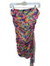 Amanda Uprichard Size S Multi Polyester Floral Sleeveless Side Gather Dress Multi / S