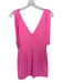 Amanda Uprichard Size S Hot pink Polyester V Neck Back Zip Sleeveless Dress Hot pink / S