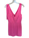 Amanda Uprichard Size S Hot pink Polyester V Neck Back Zip Sleeveless Dress Hot pink / S