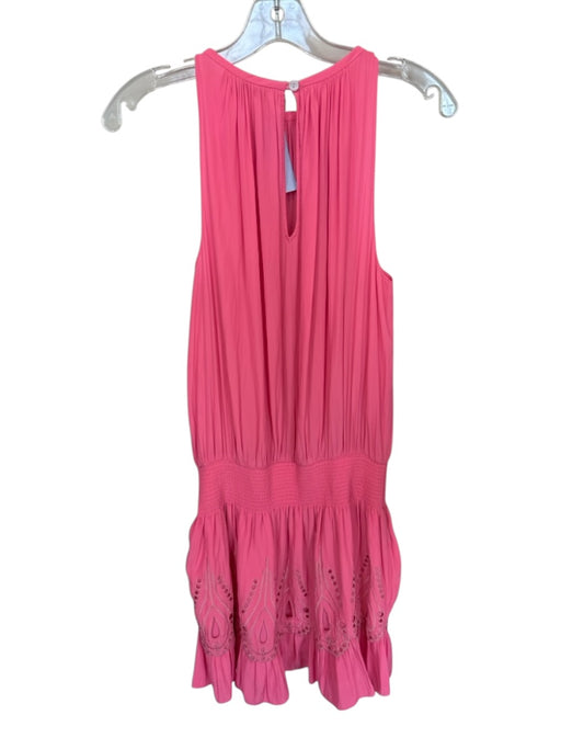 Ramy Brook Size Est S Pink Polyester Back Keyhole Sinched Waist Sleeveless Dress Pink / Est S