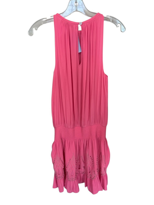 Ramy Brook Size Est S Pink Polyester Back Keyhole Sinched Waist Sleeveless Dress Pink / Est S