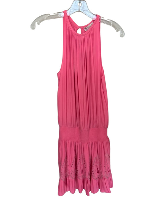 Ramy Brook Size Est S Pink Polyester Back Keyhole Sinched Waist Sleeveless Dress Pink / Est S