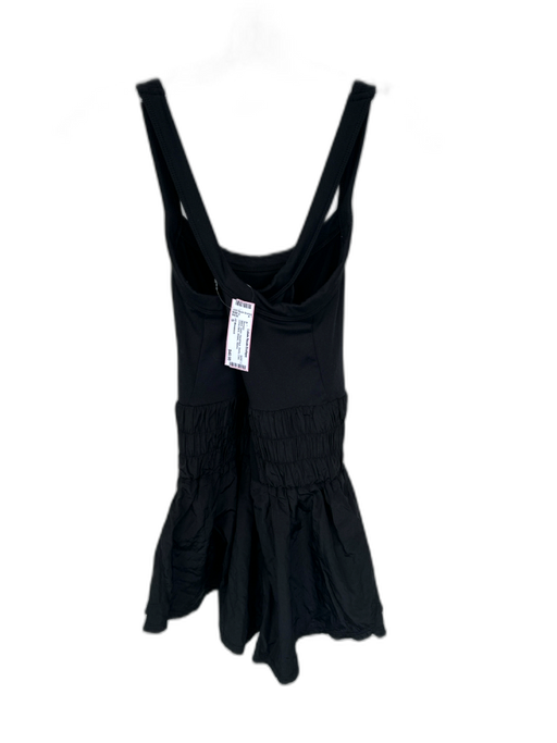 FP Movement Size S Black Nylon Racerback Shorts Criss Cross Back Athletic Romper Black / S