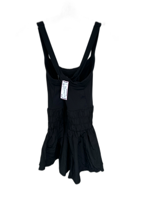 FP Movement Size S Black Nylon Racerback Shorts Criss Cross Back Athletic Romper Black / S