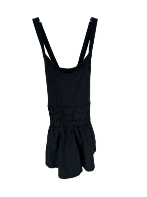 FP Movement Size S Black Nylon Racerback Shorts Criss Cross Back Athletic Romper Black / S