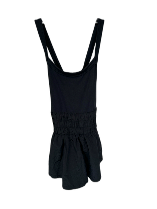 FP Movement Size S Black Nylon Racerback Shorts Criss Cross Back Athletic Romper Black / S