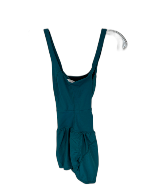 FP Movement Size S Turquiose Nylon Criss Cross Back Keyhole Front Shorts Romper Turquiose / S