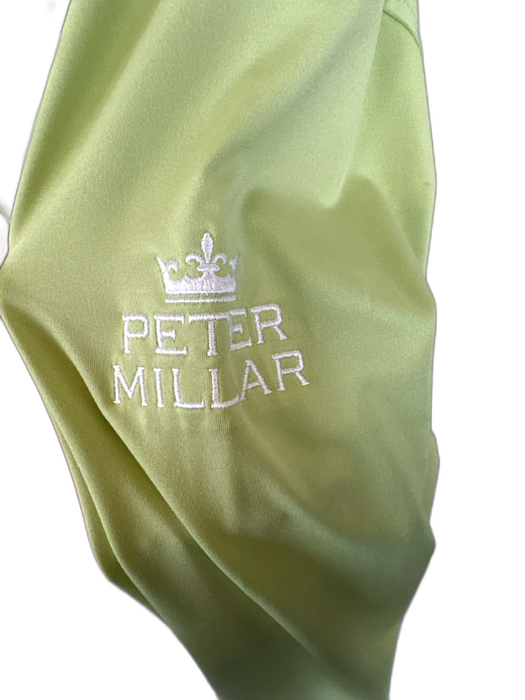 Peter Millar Size XXL Green polyester & spandex Quarter Button Shirt Green / XXL