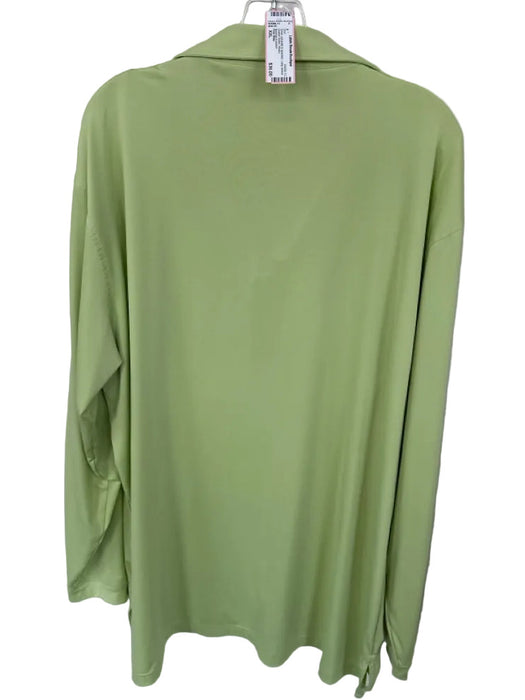 Peter Millar Size XXL Green polyester & spandex Quarter Button Shirt