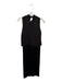 THML Size XS Black Polyester Blend Sleeveless Pleated Side Buttons Dress Black / XS