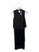 THML Size XS Black Polyester Blend Sleeveless Pleated Side Buttons Dress Black / XS