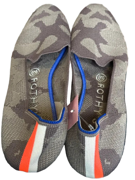 Rothy's Shoe Size 8 1/2 Tan Recycled Material Camo Stripe Detail Flatform