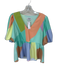 Crosby Size S Orange Blue & Green Polyester Geometric Top Orange Blue & Green / S