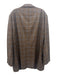 Peter Millar Brown & Blue Wool Blend Windowpane 2 Button Men's Blazer Brown & Blue / Est 46