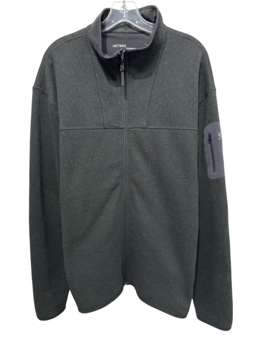 Arcteryx Size XXL Black Synthetic Solid Zip UP Men's Jacket Black / XXL