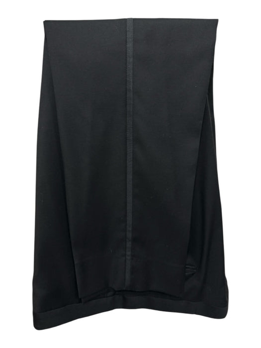 Hickey Freeman Black Wool Solid 2 Button Men's Suit Black / 48L