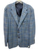 Miller Brothers Blue & Multi Wool Plaid 2 Button Men's Blazer Blue & Multi / 48L