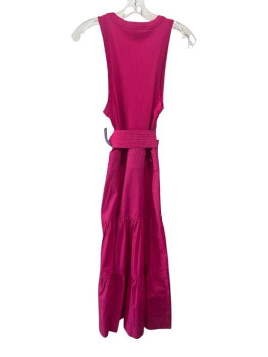 Veronica Beard Jeans Size S Hot pink Cotton Blend Fabric Block Sleeveless Dress Hot pink / S