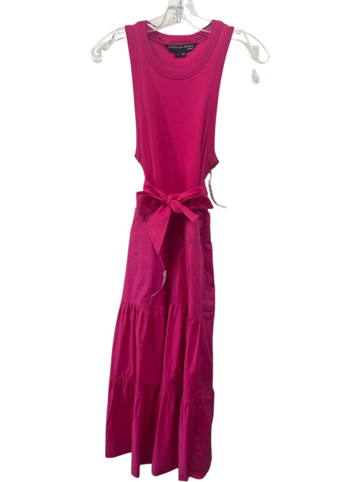 Veronica Beard Jeans Size S Hot pink Cotton Blend Fabric Block Sleeveless Dress Hot pink / S