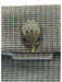 Kurt Geiger Gold & White Canvas Brass Hardware Magnetic Flap Rhinestone Bag Gold & White / Mini