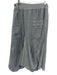 Tina Stephens Size S Gray Linen Elastic Waist Pockets Below Knee Skirt Gray / S