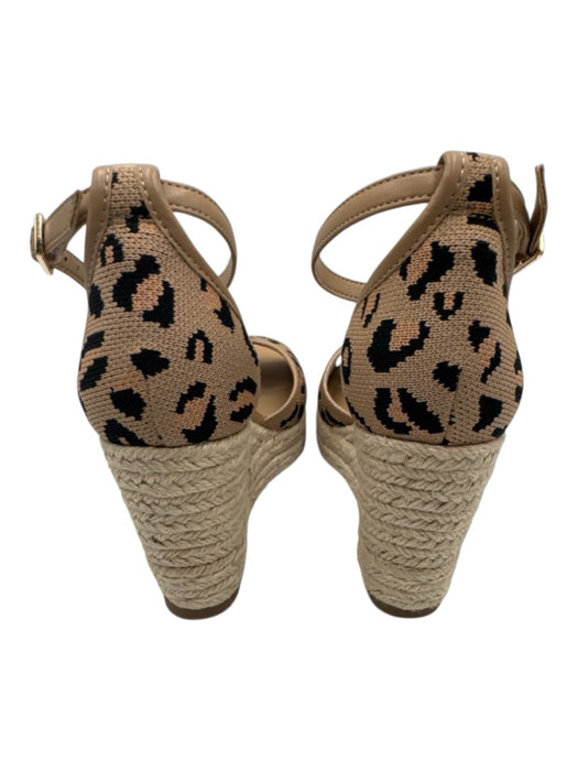 Cosy Island Shoe Size 6.5 Beige & Black Espadrille Wedge Sandals Beige & Black / 6.5