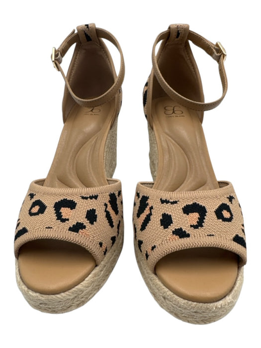 Cosy Island Shoe Size 6.5 Beige & Black Espadrille Wedge Sandals Beige & Black / 6.5