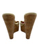 Veronica Beard Shoe Size 6.5 Beige & Brown Suede Peep Toe Buckle Detail Wedges Beige & Brown / 6.5