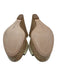 Veronica Beard Shoe Size 6.5 Beige & Brown Suede Peep Toe Buckle Detail Wedges Beige & Brown / 6.5