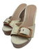 Veronica Beard Shoe Size 6.5 Beige & Brown Suede Peep Toe Buckle Detail Wedges Beige & Brown / 6.5