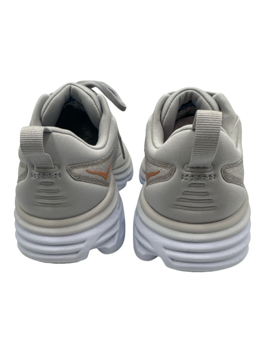 Hoka Shoe Size 7B Gray, Blue, Orange Synthetic Knit Lace Up Athletic Sneakers Gray, Blue, Orange / 7B