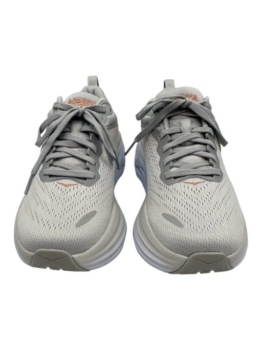 Hoka Shoe Size 7B Gray, Blue, Orange Synthetic Knit Lace Up Athletic Sneakers Gray, Blue, Orange / 7B