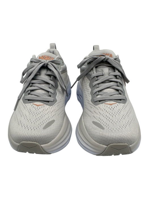 Hoka Shoe Size 7B Gray, Blue, Orange Synthetic Knit Lace Up Athletic Sneakers Gray, Blue, Orange / 7B