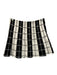 Alice + Olivia Classics Size 2 White & Black Polyester Blend Plaid Pleated Skirt White & Black / 2
