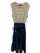 Veronica Beard Jeans Size S Navy blue & Cream Cotton Sleeveless Stripe Dress Navy blue & Cream / S