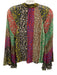 Alice + Olivia Size S Brown, Orange, Multi Viscose Long Sleeve Floral Print Top Brown, Orange, Multi / S